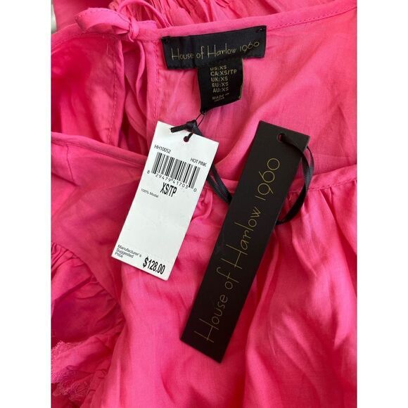 HOUSE OF HARLOW NEW WITH TAGS PINK BARBIE 1960S style Dress MSRP $128 - Picture 7 of 8